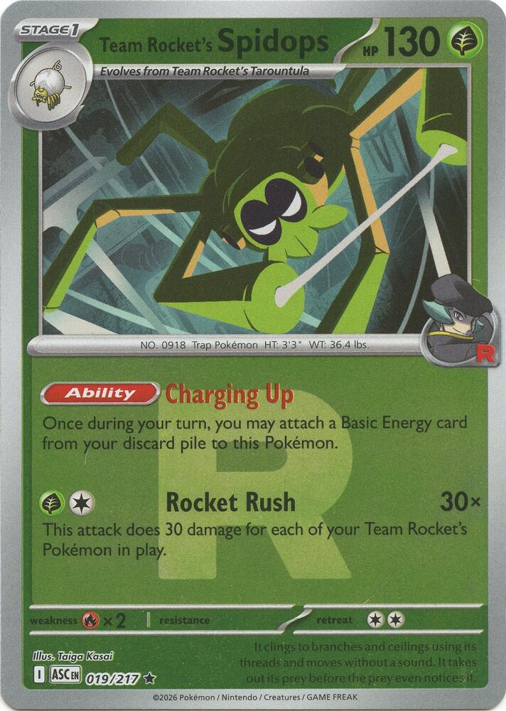 Team Rocket's Spidops (Team Rocket) (019/217) [ME: Ascended Heroes]