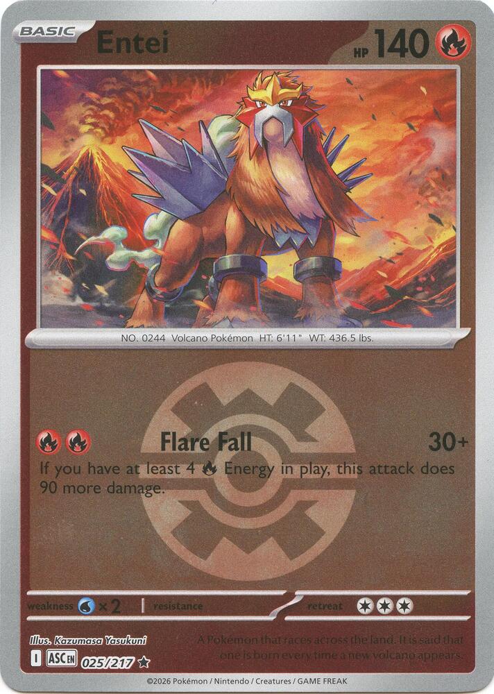 Entei (Quick Ball) (025/217) [ME: Ascended Heroes]
