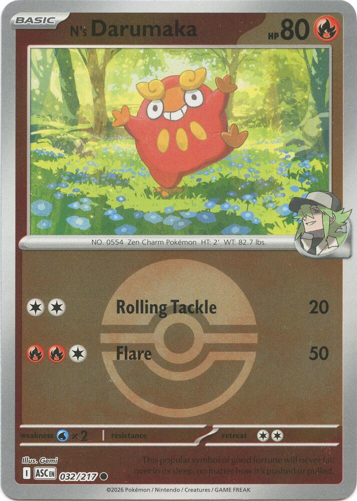 N's Darumaka (Poke Ball) (032/217) [ME: Ascended Heroes]