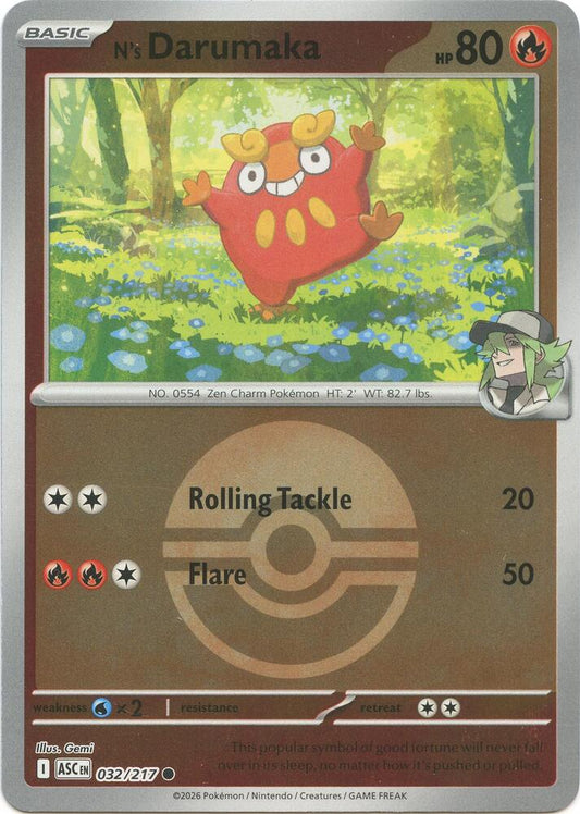 N's Darumaka (Poke Ball) (032/217) [ME: Ascended Heroes]