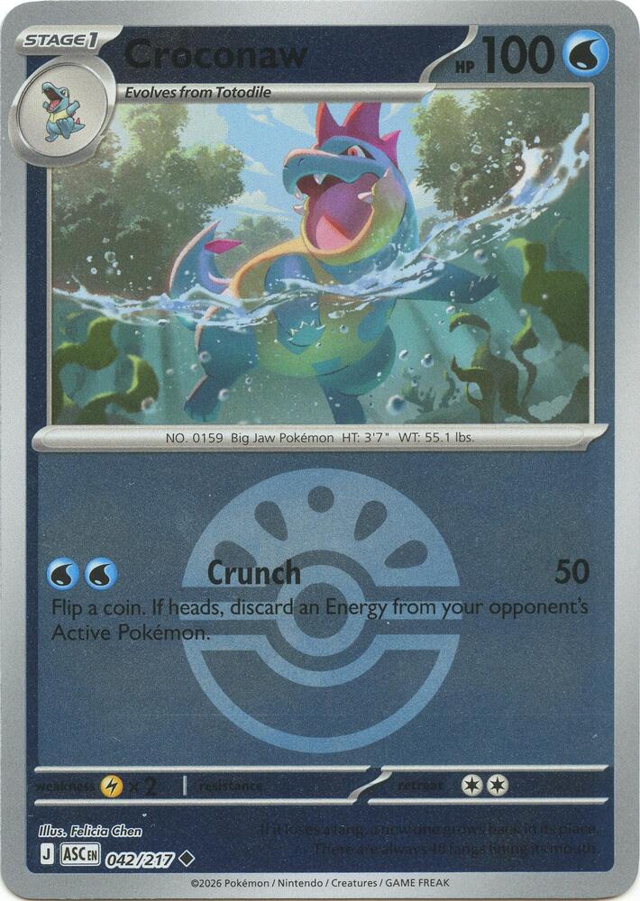 Croconaw (Friend Ball) (042/217) [ME: Ascended Heroes]