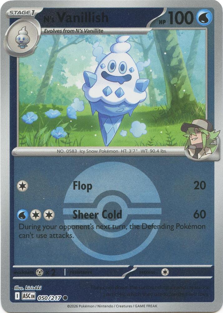 N's Vanillish (Poke Ball) (050/217) [ME: Ascended Heroes]