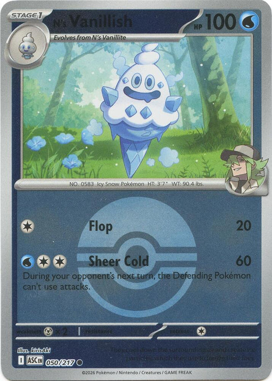 N's Vanillish (Poke Ball) (050/217) [ME: Ascended Heroes]