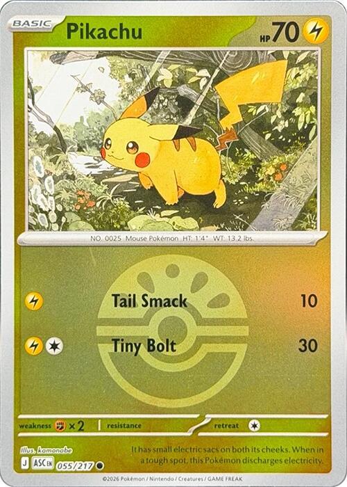 Pikachu (Friend Ball) (055/217) [ME: Ascended Heroes]