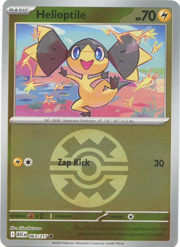 Helioptile (Quick Ball) (063/217) [ME: Ascended Heroes]