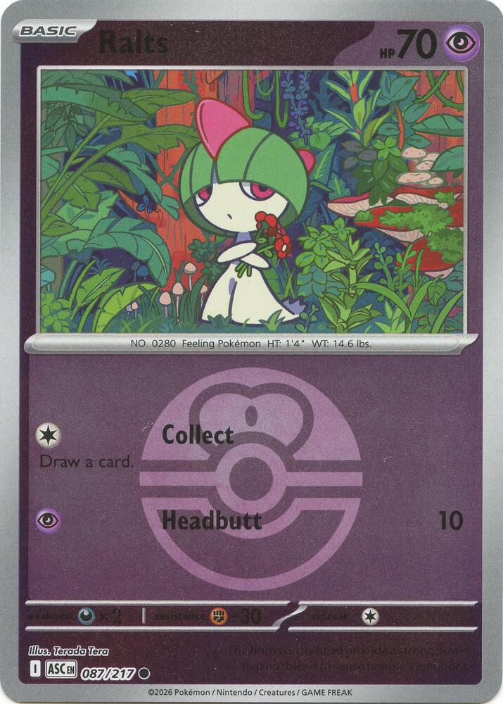 Ralts (Love Ball) (087/217) [ME: Ascended Heroes]