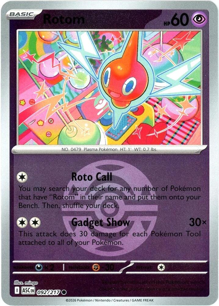 Rotom (Dusk Ball) (092/217) [ME: Ascended Heroes]