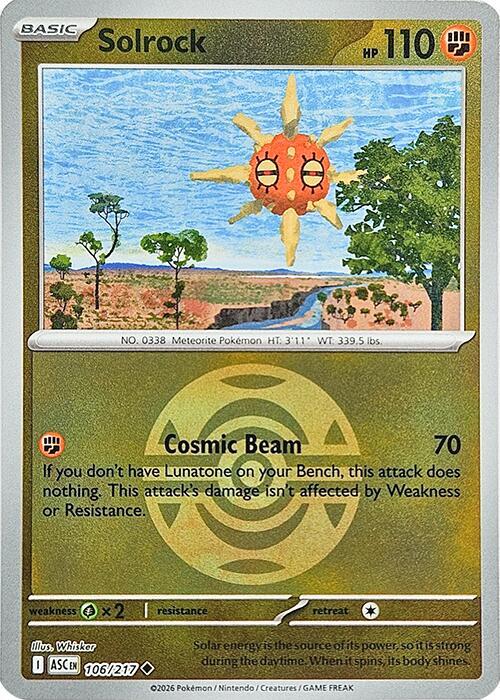 Solrock (Dusk Ball) (106/217) [ME: Ascended Heroes]