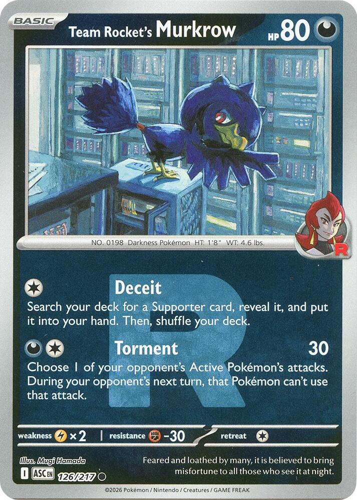 Team Rocket's Murkrow (Team Rocket) (126/217) [ME: Ascended Heroes]