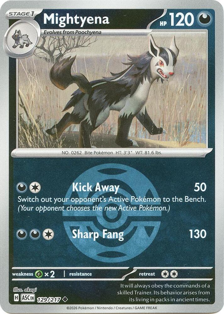 Mightyena - 129/217 (Dusk Ball) [ME: Ascended Heroes]