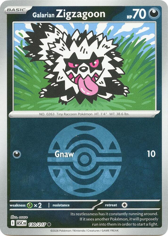 Galarian Zigzagoon (Dusk Ball) (130/217) [ME: Ascended Heroes]