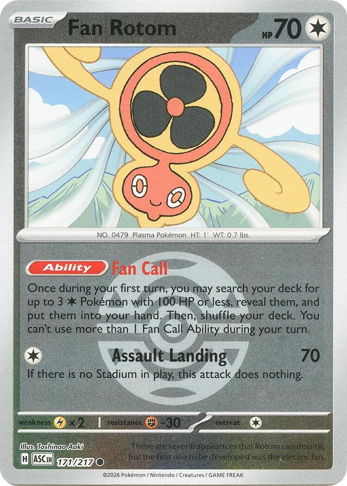 Fan Rotom - 171/217 (Dusk Ball) [ME: Ascended Heroes]