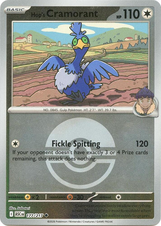 Hop's Cramorant (Poke Ball) (177/217) [ME: Ascended Heroes]