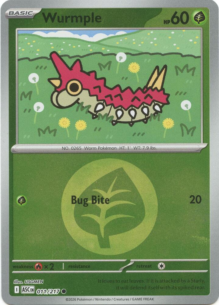 Wurmple (Energy Symbol Pattern) (011/217) [ME: Ascended Heroes]