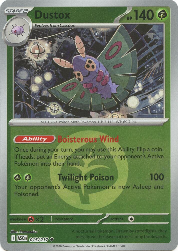 Dustox - 015/217 (Energy Symbol Pattern) [ME: Ascended Heroes]
