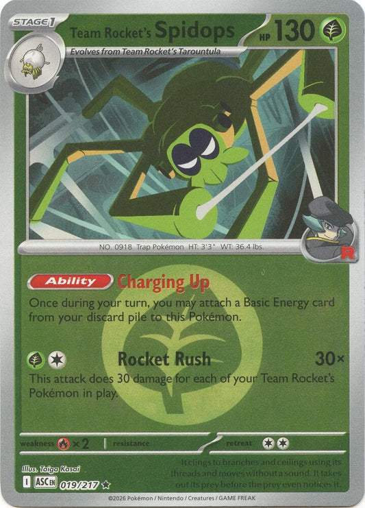 Team Rocket's Spidops (Energy Symbol Pattern) (019/217) [ME: Ascended Heroes]