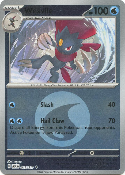 Weavile - 045/217 (Energy Symbol Pattern) [ME: Ascended Heroes]