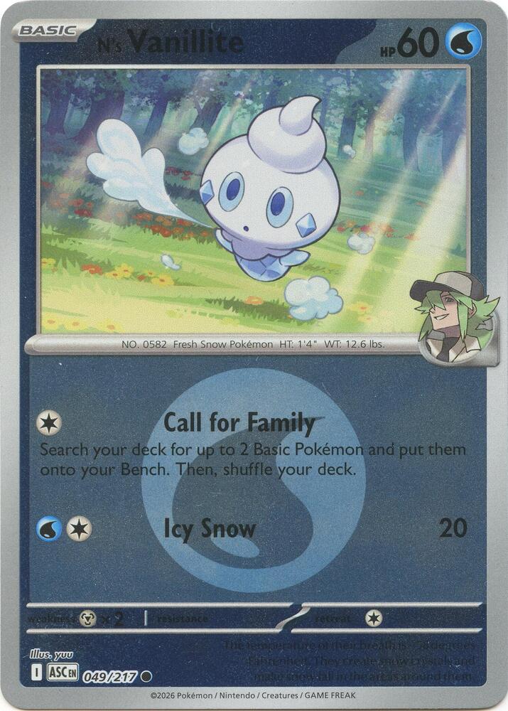N's Vanillite (Energy Symbol Pattern) (049/217) [ME: Ascended Heroes]