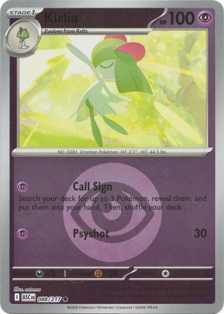 Kirlia (Energy Symbol Pattern) (088/217) [ME: Ascended Heroes]