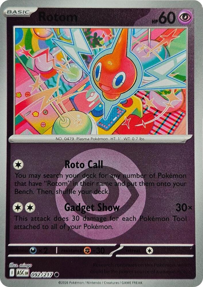Rotom (Energy Symbol Pattern) (092/217) [ME: Ascended Heroes]
