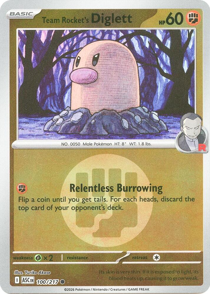 Team Rocket's Diglett (Energy Symbol Pattern) (100/217) [ME: Ascended Heroes]