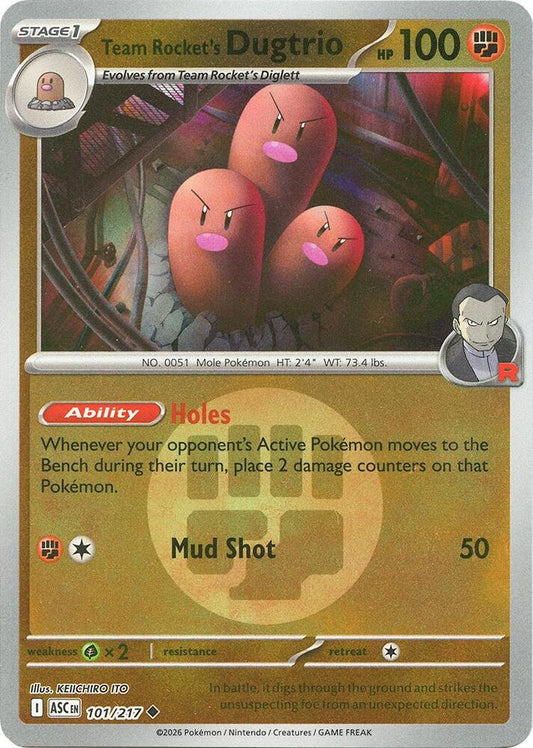 Team Rocket's Dugtrio - 101/217 (Energy Symbol Pattern) [ME: Ascended Heroes]
