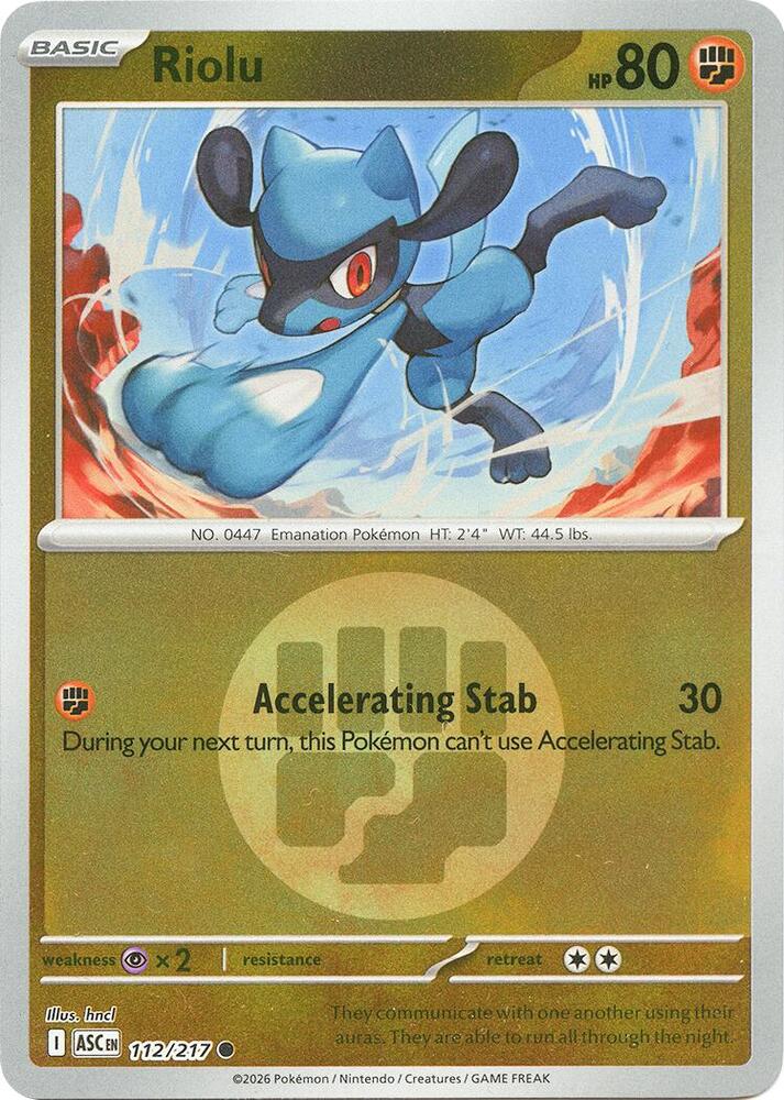 Riolu (Energy Symbol Pattern) (112/217) [ME: Ascended Heroes]