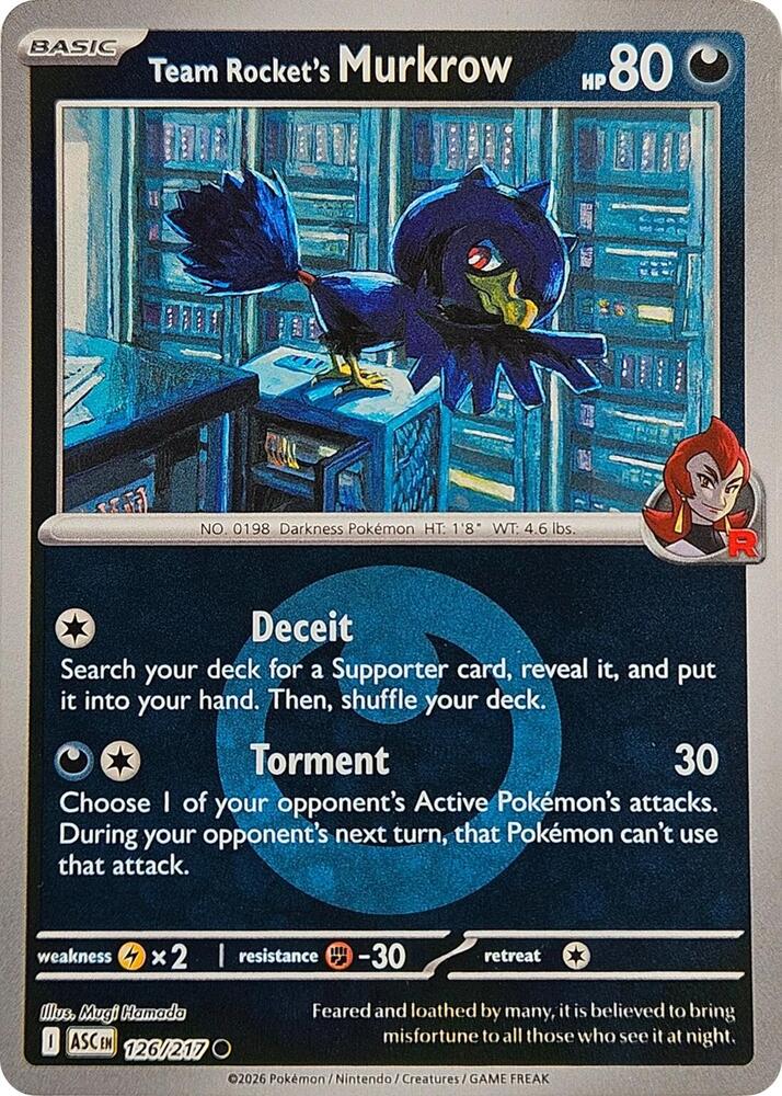 Team Rocket's Murkrow (Energy Symbol Pattern) (126/217) [ME: Ascended Heroes]