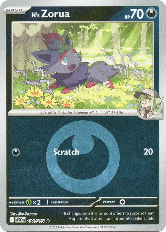 N's Zorua (Energy Symbol Pattern) (136/217) [ME: Ascended Heroes]