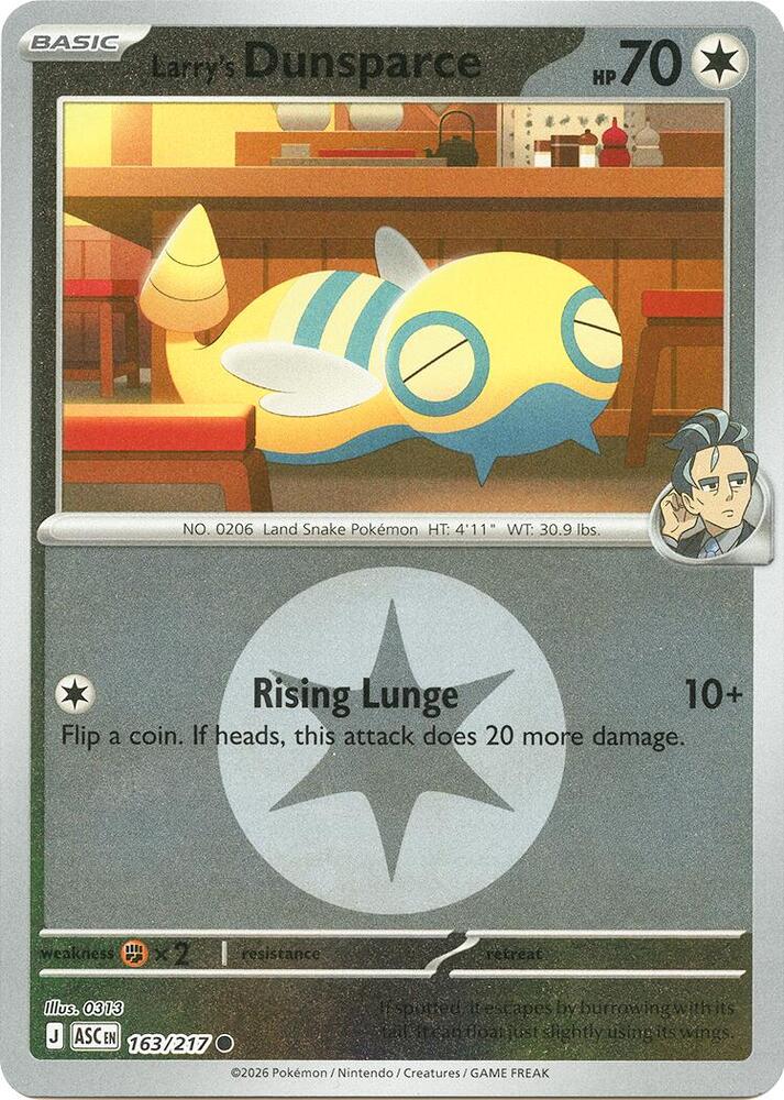 Larry's Dunsparce (Energy Symbol Pattern) (163/217) [ME: Ascended Heroes]