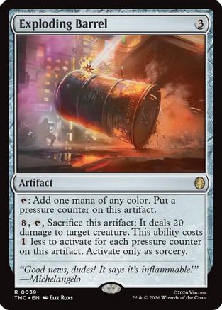 Exploding Barrel (TMC-039) - Commander: Teenage Mutant Ninja Turtles Foil