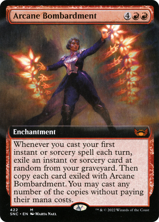 Arcane Bombardment (SNC-422) - Streets of New Capenna: (Extended Art)
