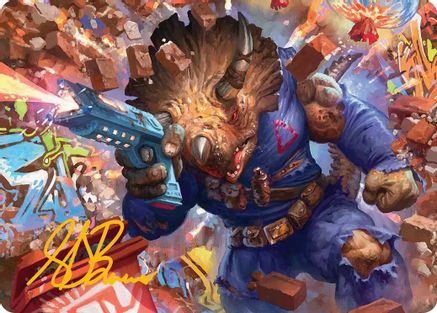 Zog, Triceraton Castaway Art Card (ASTMT-012) - Art Series: Teenage Mutant Ninja Turtles