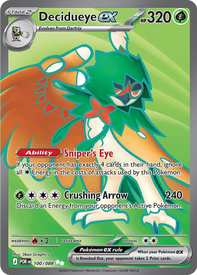 Decidueye ex - 100/088 [ME03: Perfect Order]