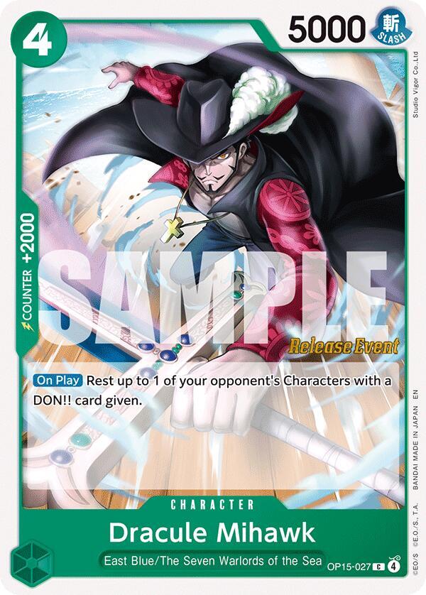 Dracule Mihawk (OP15-027) [Adventure on Kami's Island Release Event Cards]
