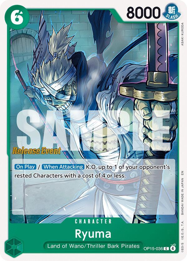 Ryuma (OP15-036) [Adventure on Kami's Island Release Event Cards]
