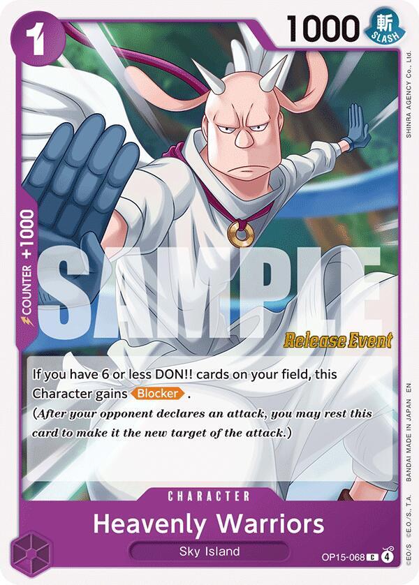 Heavenly Warriors (OP15-068) [Adventure on Kami's Island Release Event Cards]