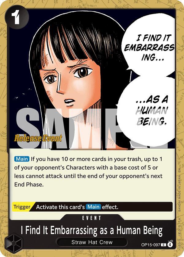I Find It Embarrassing as a Human Being (OP15-097) [Adventure on Kami's Island Release Event Cards]