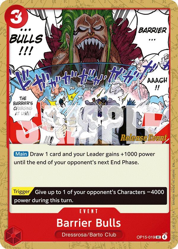 Barrier Bulls (OP15-019) [Adventure on Kami's Island Release Event Cards]