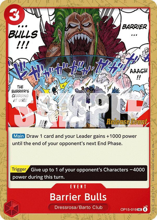 Barrier Bulls (OP15-019) [Adventure on Kami's Island Release Event Cards]