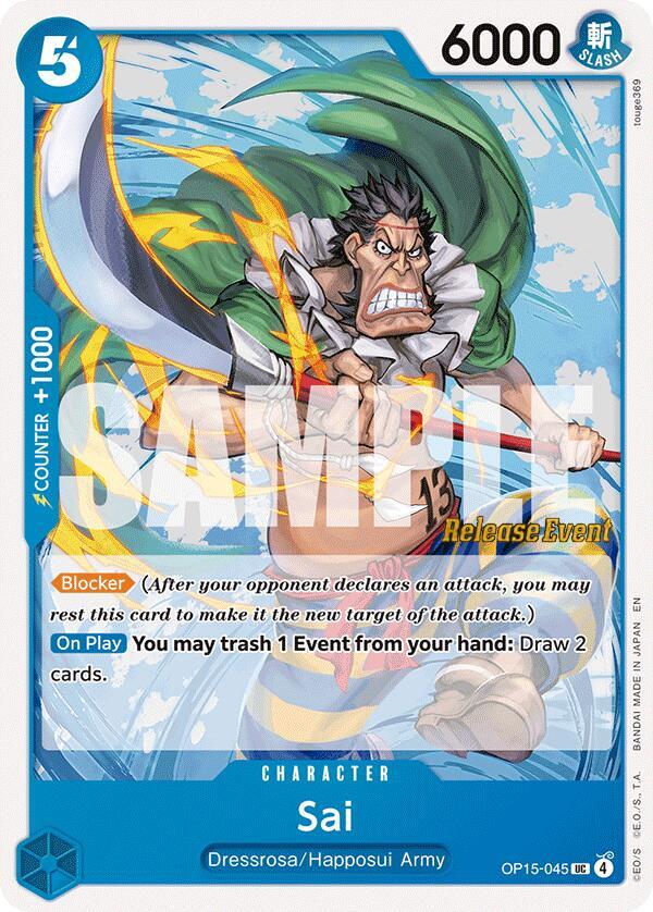 Sai (OP15-045) [Adventure on Kami's Island Release Event Cards]