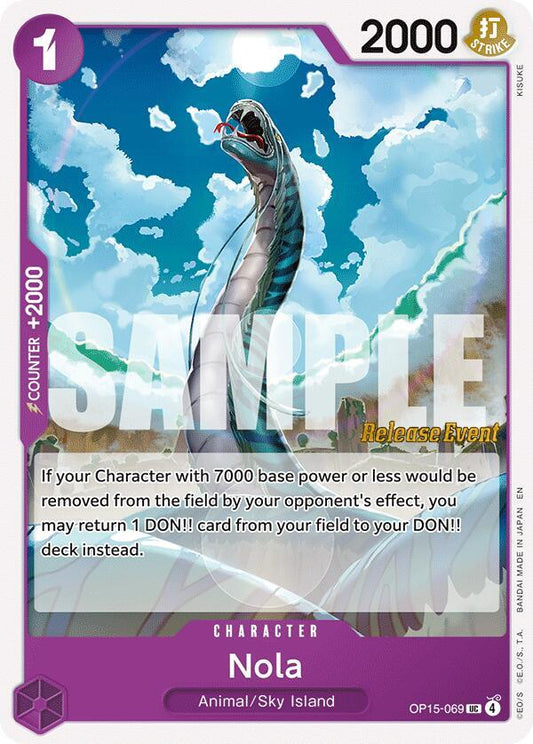 Nola (OP15-069) [Adventure on Kami's Island Release Event Cards]