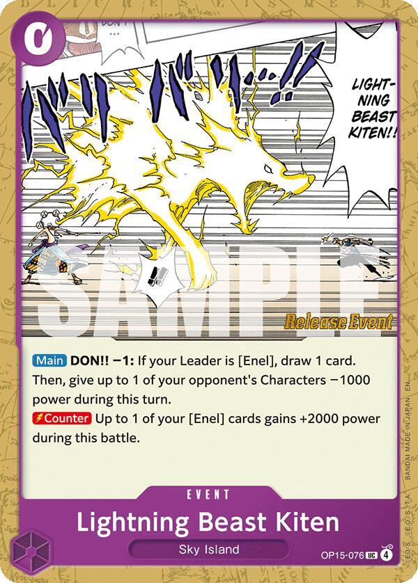 Lightning Beast Kiten (OP15-076) [Adventure on Kami's Island Release Event Cards]