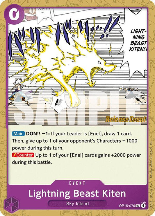 Lightning Beast Kiten (OP15-076) [Adventure on Kami's Island Release Event Cards]