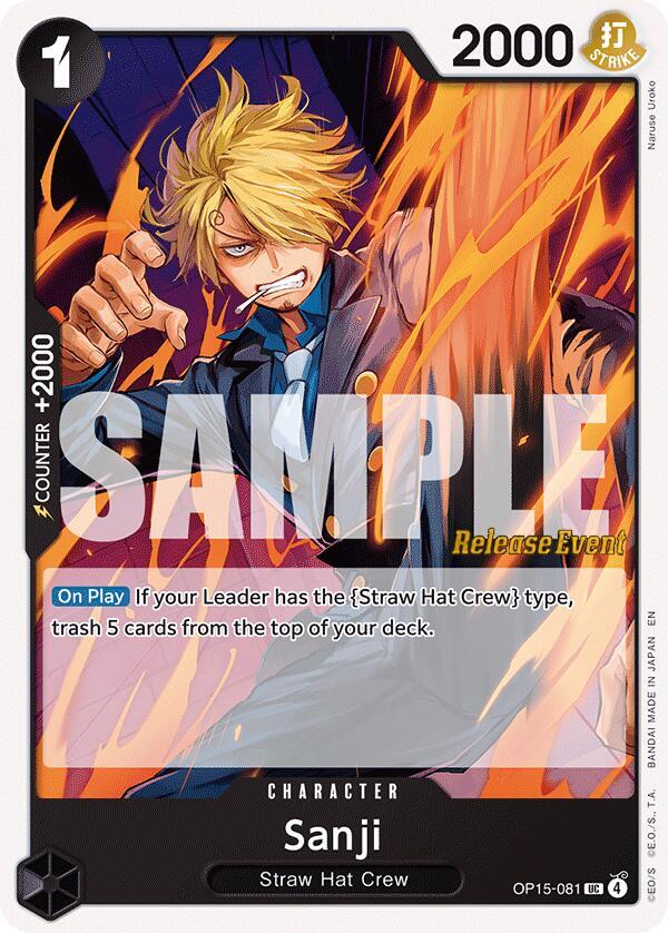 Sanji (OP15-081) [Adventure on Kami's Island Release Event Cards]