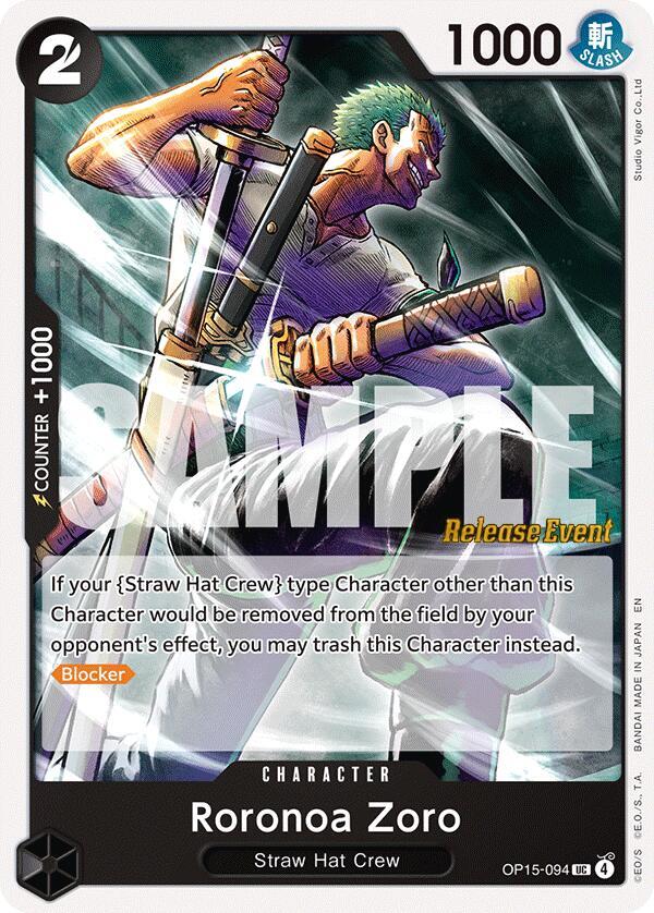 Roronoa Zoro (OP15-094) [Adventure on Kami's Island Release Event Cards]