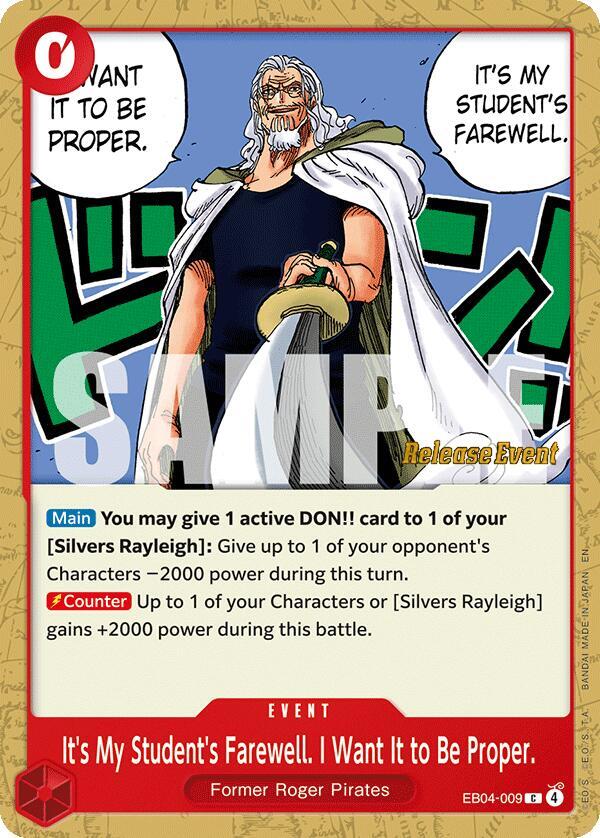 It's My Student's Farewell. I Want It to Be Proper. (EB04-009) [Adventure on Kami's Island Release Event Cards]