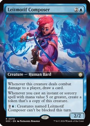 Leitmotif Composer (Extended Art) (SOC-070) - Commander: Secrets of Strixhaven