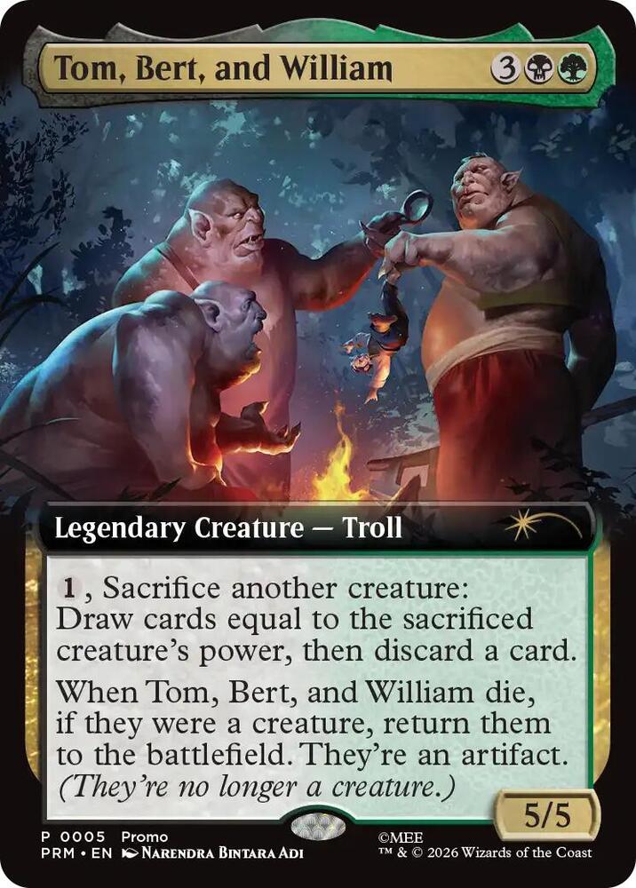 Tom, Bert, and William (Extended Art) (5) [Unique and Miscellaneous Promos]