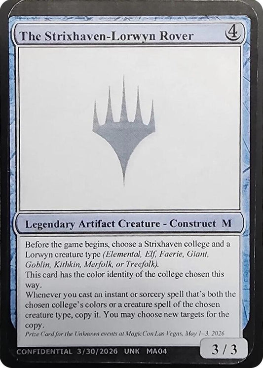 The Strixhaven-Lorwyn Rover [Un-Known Event Playtest Cards]